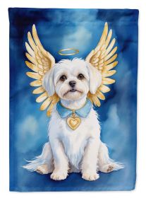 Maltese My Angel Garden Flag Mailbox Flag Decorative Yard Flag Banner Outside Patio Artwork Yard Flower Beds, Garden Size, Multicolor