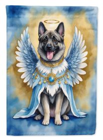 Norwegian Elkhound My Angel Garden Flag Mailbox Flag Decorative Yard Flag Banner Outside Patio Artwork Yard Flower Beds, Garden Size, Multicolor