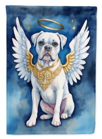 White Boxer My Angel Garden Flag Mailbox Flag Decorative Yard Flag Banner Outside Patio Artwork Yard Flower Beds, Garden Size, Multicolor