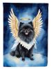 Black Pomeranian My Angel Garden Flag Mailbox Flag Decorative Yard Flag Banner Outside Patio Artwork Yard Flower Beds, Garden Size, Multicolor
