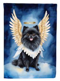 Black Pomeranian My Angel Garden Flag Mailbox Flag Decorative Yard Flag Banner Outside Patio Artwork Yard Flower Beds, Garden Size, Multicolor