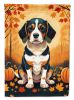 Beagle Fall House Flag Large Porch Sleeve Pole Decorative Outside Yard Banner Artwork Wall Hanging, Polyester, House Size, Multicolor