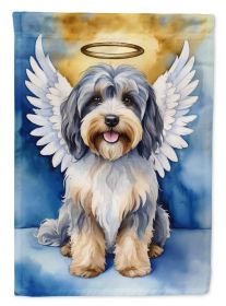 Tibetan Terrier My Angel Garden Flag Mailbox Flag Decorative Yard Flag Banner Outside Patio Artwork Yard Flower Beds, Garden Size, Multicolor