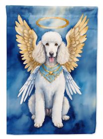 White Poodle My Angel Garden Flag Mailbox Flag Decorative Yard Flag Banner Outside Patio Artwork Yard Flower Beds, Garden Size, Multicolor