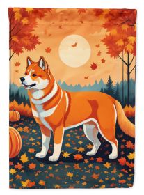 Akita Fall House Flag Large Porch Sleeve Pole Decorative Outside Yard Banner Artwork Wall Hanging, Polyester, House Size, Multicolor