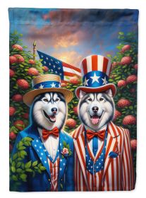 All American Siberian Husky Garden Flag Mailbox Flag Decorative Yard Flag Banner Outside Patio Artwork Yard Flower Beds, Garden Size, Multicolor