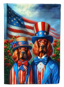 All American Irish Setter Garden Flag Mailbox Flag Decorative Yard Flag Banner Outside Patio Artwork Yard Flower Beds, Garden Size, Multicolor