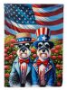 All American Schnauzer Garden Flag Mailbox Flag Decorative Yard Flag Banner Outside Patio Artwork Yard Flower Beds, Garden Size, Multicolor