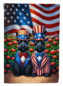 All American Scottish Terrier Garden Flag Mailbox Flag Decorative Yard Flag Banner Outside Patio Artwork Yard Flower Beds, Garden Size, Multicolor