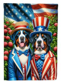 All American Greater Swiss Mountain Dog Garden Flag Mailbox Flag Decorative Yard Flag Banner Outside Patio Artwork Yard Flower Beds, Garden Size