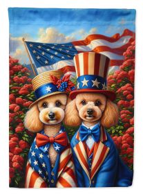 All American Poodle Garden Flag Mailbox Flag Decorative Yard Flag Banner Outside Patio Artwork Yard Flower Beds, Garden Size, Multicolor