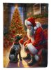 German Wirehaired Pointer and Santa Claus Garden Flag Mailbox Flag Decorative Yard Flag Banner Outside Patio Artwork Yard Flower Beds, Garden Size