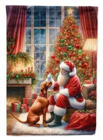 Vizsla and Santa Claus Garden Flag Mailbox Flag Decorative Yard Flag Banner Outside Patio Artwork Yard Flower Beds, Garden Size, Multicolor