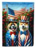 All American Akita Garden Flag Mailbox Flag Decorative Yard Flag Banner Outside Patio Artwork Yard Flower Beds, Garden Size, Multicolor