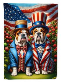 All American English Bulldog Garden Flag Mailbox Flag Decorative Yard Flag Banner Outside Patio Artwork Yard Flower Beds, Garden Size, Multicolor