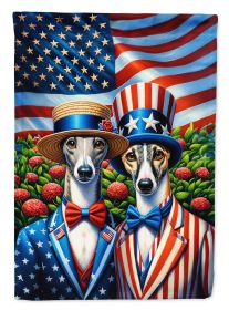 All American Greyhound Garden Flag Mailbox Flag Decorative Yard Flag Banner Outside Patio Artwork Yard Flower Beds, Garden Size, Multicolor