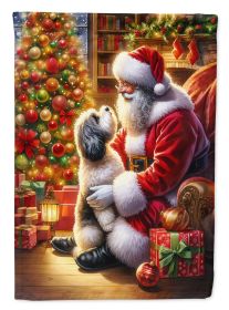 Havanese and Santa Claus Garden Flag Mailbox Flag Decorative Yard Flag Banner Outside Patio Artwork Yard Flower Beds, Garden Size, Multicolor