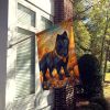 Black Chow Chow Fall House Flag Large Porch Sleeve Pole Decorative Outside Yard Banner Artwork Wall Hanging, Polyester, House Size, Multicolor