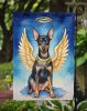 Manchester Terrier My Angel Garden Flag Mailbox Flag Decorative Yard Flag Banner Outside Patio Artwork Yard Flower Beds, Garden Size, Multicolor