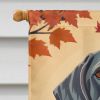 Weimaraner Fall House Flag Large Porch Sleeve Pole Decorative Outside Yard Banner Artwork Wall Hanging, Polyester, House Size, Multicolor