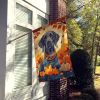 Weimaraner Fall House Flag Large Porch Sleeve Pole Decorative Outside Yard Banner Artwork Wall Hanging, Polyester, House Size, Multicolor