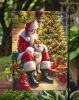 Shiba Inu and Santa Claus Garden Flag Mailbox Flag Decorative Yard Flag Banner Outside Patio Artwork Yard Flower Beds, Garden Size, Multicolor