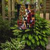 Irish Wolfhound and Santa Claus Garden Flag Mailbox Flag Decorative Yard Flag Banner Outside Patio Artwork Yard Flower Beds, Garden Size, Multicolor