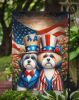 All American Lhasa Apso Garden Flag Mailbox Flag Decorative Yard Flag Banner Outside Patio Artwork Yard Flower Beds, Garden Size, Multicolor