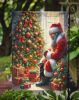 Miniature Pinscher and Santa Claus Garden Flag Mailbox Flag Decorative Yard Flag Banner Outside Patio Artwork Yard Flower Beds, Garden Size