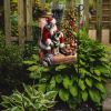 Norwegian Elkhound and Santa Claus Garden Flag Mailbox Flag Decorative Yard Flag Banner Outside Patio Artwork Yard Flower Beds, Garden Size