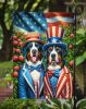 All American Greater Swiss Mountain Dog Garden Flag Mailbox Flag Decorative Yard Flag Banner Outside Patio Artwork Yard Flower Beds, Garden Size