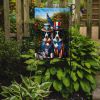 All American Border Collie Garden Flag Mailbox Flag Decorative Yard Flag Banner Outside Patio Artwork Yard Flower Beds, Garden Size, Multicolor