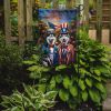 All American Siberian Husky Garden Flag Mailbox Flag Decorative Yard Flag Banner Outside Patio Artwork Yard Flower Beds, Garden Size, Multicolor