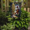 English Bulldog and Santa Claus Garden Flag Mailbox Flag Decorative Yard Flag Banner Outside Patio Artwork Yard Flower Beds, Garden Size, Multicolor