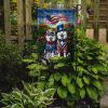 All American American Eskimo Garden Flag Mailbox Flag Decorative Yard Flag Banner Outside Patio Artwork Yard Flower Beds, Garden Size, Multicolor