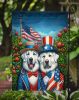 All American Great Pyrenees Garden Flag Mailbox Flag Decorative Yard Flag Banner Outside Patio Artwork Yard Flower Beds, Garden Size, Multicolor
