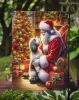 Havanese and Santa Claus Garden Flag Mailbox Flag Decorative Yard Flag Banner Outside Patio Artwork Yard Flower Beds, Garden Size, Multicolor