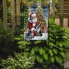 Boston Terrier and Santa Claus Garden Flag Mailbox Flag Decorative Yard Flag Banner Outside Patio Artwork Yard Flower Beds, Garden Size, Multicolor