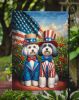 All American Havanese Garden Flag Mailbox Flag Decorative Yard Flag Banner Outside Patio Artwork Yard Flower Beds, Garden Size, Multicolor