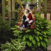 Newfoundland and Santa Claus Garden Flag Mailbox Flag Decorative Yard Flag Banner Outside Patio Artwork Yard Flower Beds, Garden Size, Multicolor