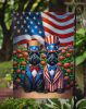 All American Scottish Terrier Garden Flag Mailbox Flag Decorative Yard Flag Banner Outside Patio Artwork Yard Flower Beds, Garden Size, Multicolor
