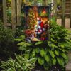 Maltese and Santa Claus Garden Flag Mailbox Flag Decorative Yard Flag Banner Outside Patio Artwork Yard Flower Beds, Garden Size, Multicolor