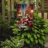 Vizsla and Santa Claus Garden Flag Mailbox Flag Decorative Yard Flag Banner Outside Patio Artwork Yard Flower Beds, Garden Size, Multicolor
