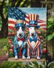 All American Bull Terrier Garden Flag Mailbox Flag Decorative Yard Flag Banner Outside Patio Artwork Yard Flower Beds, Garden Size, Multicolor