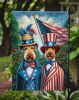 All American Airedale Terrier Garden Flag Mailbox Flag Decorative Yard Flag Banner Outside Patio Artwork Yard Flower Beds, Garden Size, Multicolor
