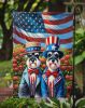 All American Schnauzer Garden Flag Mailbox Flag Decorative Yard Flag Banner Outside Patio Artwork Yard Flower Beds, Garden Size, Multicolor