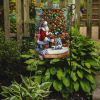Dalmatian and Santa Claus Garden Flag Mailbox Flag Decorative Yard Flag Banner Outside Patio Artwork Yard Flower Beds, Garden Size, Multicolor