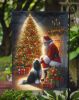 Tibetan Terrier and Santa Claus Garden Flag Mailbox Flag Decorative Yard Flag Banner Outside Patio Artwork Yard Flower Beds, Garden Size, Multicolor