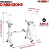 5 Core Keyboard Stand Adjustable z Style Piano Riser + Keyboard Piano Bench : KS Z1 WH HD WHLS+KBB WH HD