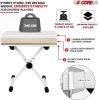 5 Core Keyboard Stand Adjustable z Style Piano Riser + Keyboard Piano Bench : KS Z1 WH HD WHLS+KBB WH HD